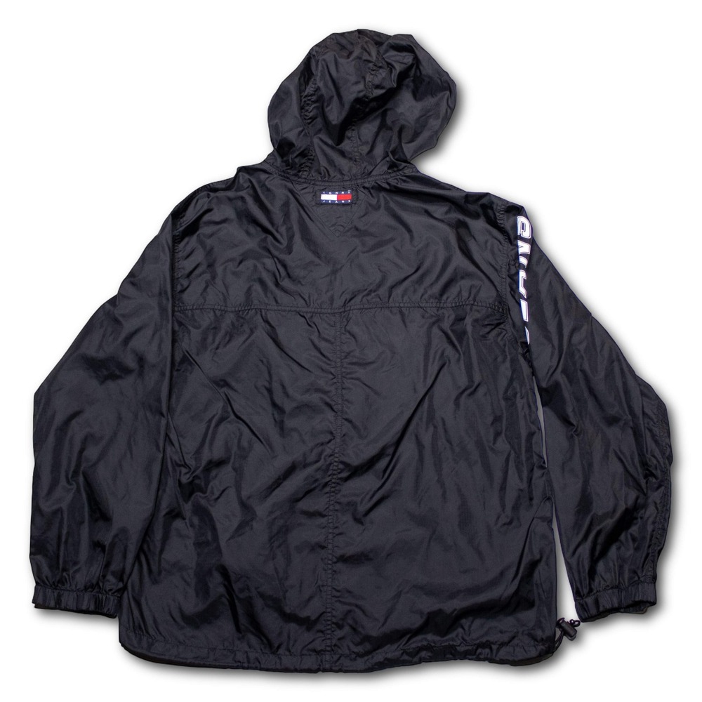 Tommy Hilfiger Anorak Windbreaker Jacket Mens XXL Black Excellent - Picture 2 of 6